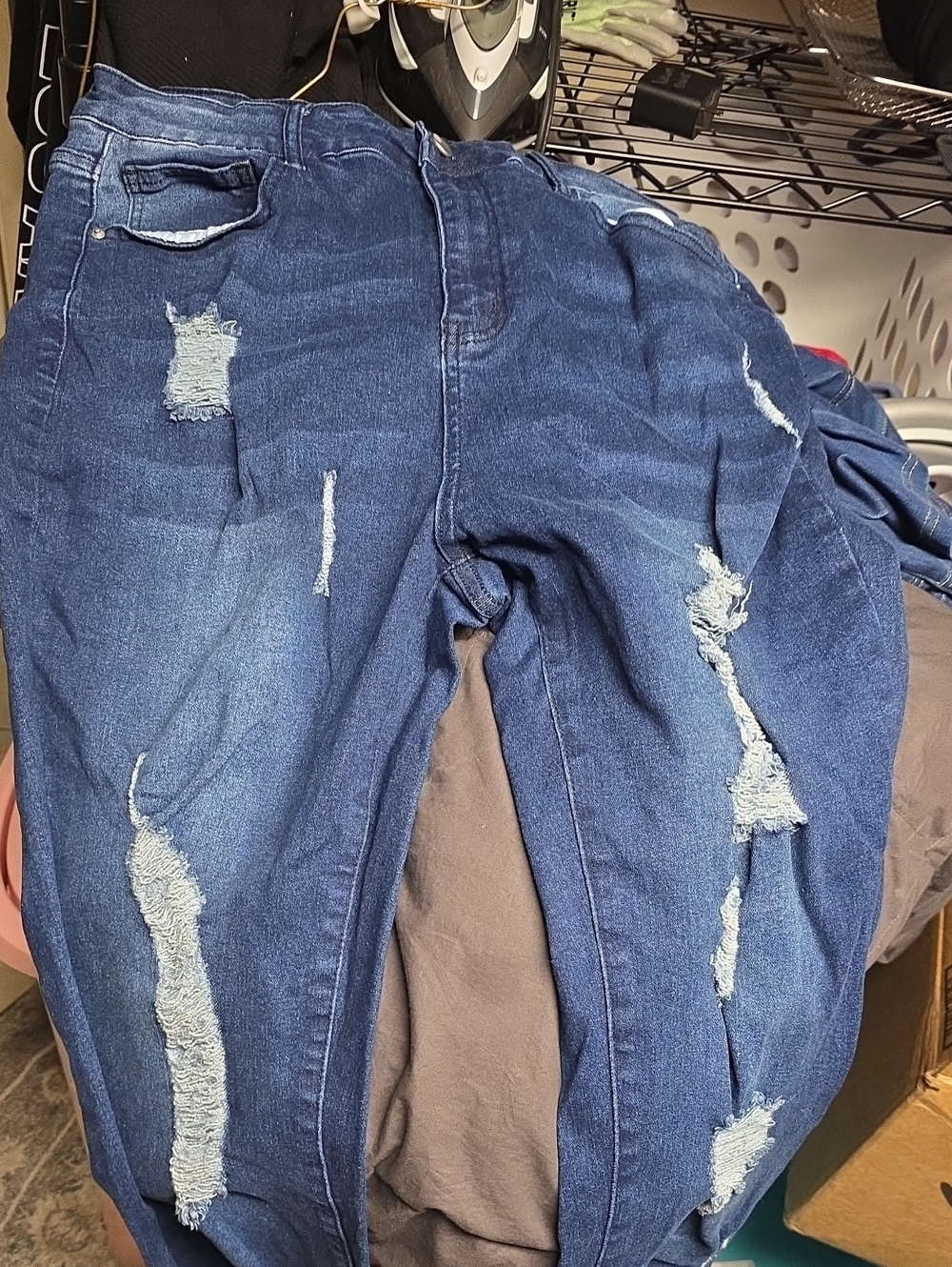 Blue Distressed Women’s Jeans